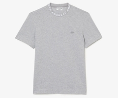 Áo Thun Lacoste Nam Chữ Cổ Dáng Regular TH9687-00-CCA Màu Xám