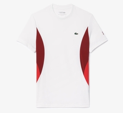 Áo Thun Thể Thao Lacoste Nam Novak Djokovic Dáng Regular TH7539-00-001 Màu Trắng