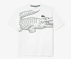 Áo Thun Lacoste Nam Cá Sấu To Dáng Loose Oversize TH5511-00-001 Màu Trắng