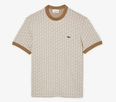 Áo Thun Lacoste Nam Monogram Dáng Regular TH1437-00-QI3 Màu Nâu