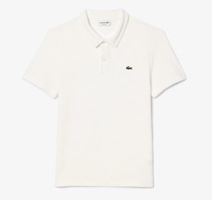 Áo Polo Lacoste Nam Dòng Paris Vải Terry Da Cá Dáng Regular PH7571-00-70V Trắng Kem