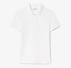 Áo Polo Lacoste Nữ Dáng Ôm Slim Fit PF5462-00-001 Màu Trắng