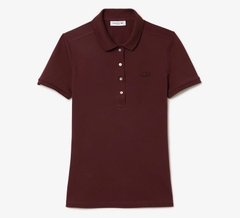 Áo Polo Lacoste Nữ Dáng Ôm Slim Fit PF5462-00-BZD Màu Đỏ Mận