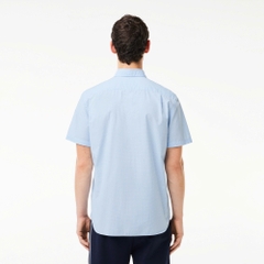 Áo Sơ Mi Lacoste Nam Organic Cotton Carô Dáng Regular CH5622-F6Z Màu Xanh