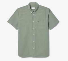 Áo Sơ Mi Lacoste Nam Organic Cotton Carô Dáng Regular CH5622-F6Z Màu Xanh Lá