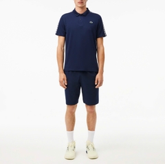 Áo Polo Tennis Thể Thao Lacoste Nam Sọc Vai DH2557-00-031 Màu Xanh Navy
