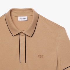 Áo Polo Lacoste Nam Viền Cổ Dáng Regular PH8184-00-02S Màu Vàng Be