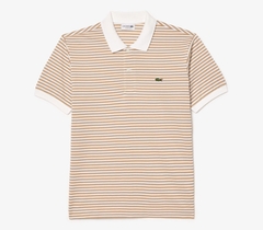 Áo Polo Lacoste Nam Phối Sọc Dáng Classic Cổ Điển PH9753-00-7RY Màu Be