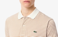 Áo Polo Lacoste Nam Phối Sọc Dáng Classic Cổ Điển PH9753-00-7RY Màu Be
