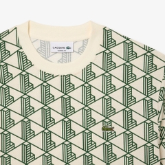 Áo Thun Lacoste Nam Họa Tiết Monogram Dáng Regular TH2831-00-PT2 Màu Xanh Lá