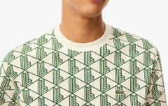 Áo Thun Lacoste Nam Họa Tiết Monogram Dáng Regular TH2831-00-PT2 Màu Xanh Lá