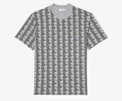 Áo Thun Lacoste Nam Họa Tiết Monogram Dáng Regular TH2831-00-80P Màu Xám