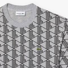 Áo Thun Lacoste Nam Họa Tiết Monogram Dáng Regular TH2831-00-80P Màu Xám