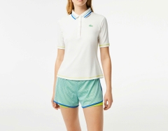 Áo Polo Tennis / Pickleball Lacoste Nữ Dáng Ôm Slim Fit PF4842-00-70V Màu Trắng