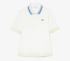 Áo Polo Tennis / Pickleball Lacoste Nữ Dáng Ôm Slim Fit PF4842-00-70V Màu Trắng