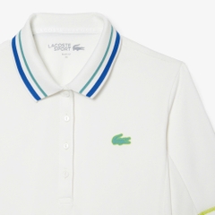 Áo Polo Tennis / Pickleball Lacoste Nữ Dáng Ôm Slim Fit PF4842-00-70V Màu Trắng