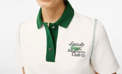 Áo Polo Lacoste Nữ Roland Garros Dáng Suôn Regular Fit PF6067-00-X0N Màu Trắng