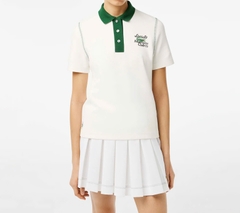 Áo Polo Lacoste Nữ Roland Garros Dáng Suôn Regular Fit PF6067-00-X0N Màu Trắng