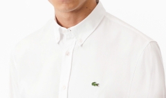 Áo Sơ Mi Lacoste Nam Dài Tay Pinpoint Dáng Regular CH2933-00-001 Màu Trắng