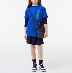Áo Thun Lacoste Trẻ Em TJ1249-00-SQ0 Màu Xanh Dương