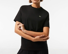 Áo Thun Lacoste Nữ Dáng Suôn TF5441-00-031 Màu Đen