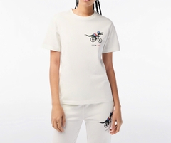 Áo Thun Lacoste Nữ Netflix TF7349-00-70V Màu Trắng