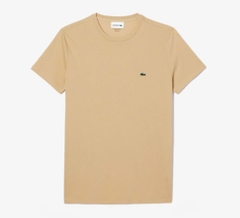 Áo Thun Lacoste Nam Dáng Regular Pima Cotton TH6709-00-IXQ Màu Be