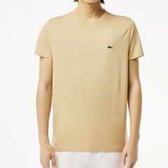 Áo Thun Lacoste Nam Dáng Regular Pima Cotton TH6709-00-IXQ Màu Be