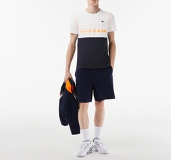 Áo Thun Lacoste Nam Thể Thao Tennis x Daniil Medvedev TH5179-00-WYI Màu Xanh Navy - Trắng