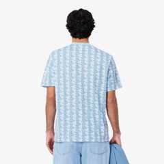 Áo Thun Lacoste Nam Dáng Classic Monogram TH2831-00-HIO Màu Xanh Dương