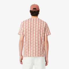 Áo Thun Lacoste Nam Dáng Classic Monogram TH2831-00-HDI Màu Cam Nâu