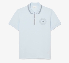 Áo Polo Lacoste Nam Viền Sọc Dáng Regular PH9960-00-T01 Màu Xanh Nhạt