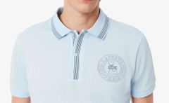 Áo Polo Lacoste Nam Viền Sọc Dáng Regular PH9960-00-T01 Màu Xanh Nhạt
