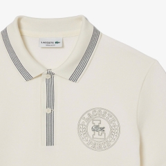 Áo Polo Lacoste Nam Viền Sọc Dáng Regular PH9960-00-ARS Màu Kem
