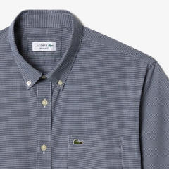 Áo Sơ Mi Lacoste Nam Organic Cotton Carô Dáng Regular CH5622-522 Màu Xanh Đậm