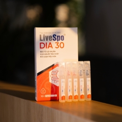 LiveSpo DIA30 Men Vi Sinh Hỗ Trợ Giảm Tiêu Chảy Cấp, Rối Loạn Tiêu Hóa Hộp 10 Ống