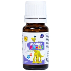 Lineabon K2 + D3 Dung Dịch Bổ Sung Vitamin Giúp Bé Ngủ Ngon, Tăng Chiều Cao Chai 10ml