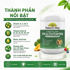 Nature’s Way Viên Uống Vitamin Tổng Hợp Complete Daily Multivitamin - Chính Ngạch Úc