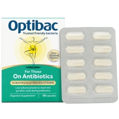 Optibac Viên Uống For Those On Antibiotics Hỗ Trợ Cân Bằng Hệ Vi Sinh, Giảm Tác Dụng Phụ Khi Dùng Kháng Sinh 10 viên