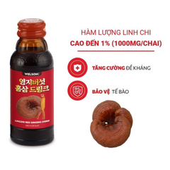 Welson Nước Uống Hồng Sâm Linh Chi Lingzhi Red Ginseng 10 Chai