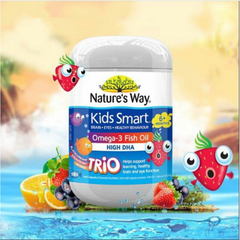 Nature's Way Viên Uống Bổ Sung Omega 3 Cho Bé Omega-3 Fish Oil Trio 60 Viên
