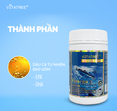 Vitatree Viên Uống Dầu Cá Omega 3 Bổ Sung Dưỡng Chất Cho Não, Bổ Mắt 1000mg 150 Viên