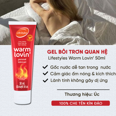 LifeStyles Gel Bôi Trơn Warm Lovin Tăng Cảm Giác Ấm Nóng 50ml
