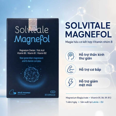 Solvitale Magnefol Viên Uống Magnesium Bisglycinate + Vitamin nhóm B Hỗ Trợ Thần Kinh Và Giấc Ngủ (Hộp 30 Viên)