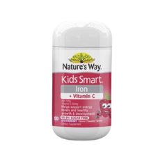 Nature's Way Viên Nhai/Uống Kids Smart Bổ Sung Chất Sắt & Vitamin C Vị Dâu Cho Trẻ 50 Viên