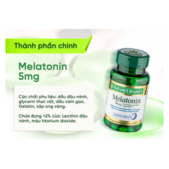 Nature’s Bounty Viên Uống Hỗ Trợ Điều Hòa Giấc Ngủ Melatonin 5mg 60 Viên - Nhập Khẩu Chính Ngạch Mỹ