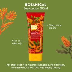 Pure Paw Paw Kem Dưỡng Ẩm Làm Mềm Mịn Da Toàn Thân Body Lotion Mùi Botanical 200ml