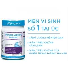 Life Space Viên Uống Bổ Sung Men Vi Sinh Tăng Đề Kháng Adult Immune Support Probiotic 60 Caps