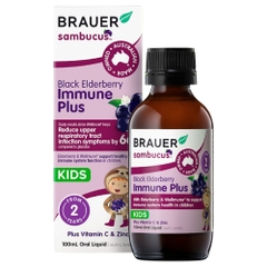 Brauer Siro Black ElderBerry Immune Plus Tăng Cường Sức Khỏe Hệ Miễn Dịch 100ml