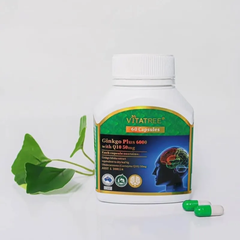 Vitatree Viên Uống Tăng Tuần Hoàn Não Ginkgo Plus 6000 With Q10 50mg 40 Viên